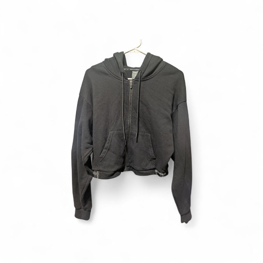 Black Cropped Hoodie